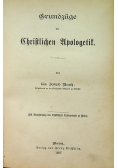 Grundzuge der Christlichen Apologetik 1887 r.