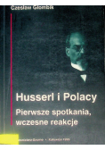 Husserl i Polacy Pierwsze spotkania wczesne reakcje