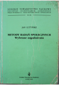 Metody badań społecznych Wybrane zagadnienia