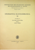 Onomastica slavogermanica XI band 66 heft 3