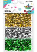 Cekiny 8mm zestaw metaliczny 3 kolory