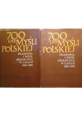 700 lat myśli Polskiej filozofia i myśl społeczna w latach 1865 1895 2 części
