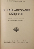 O naśladowaniu świętych 1928 r