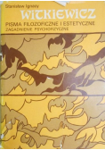 Pisma filozoficzne i estetyczne zagadnienia psychofizyczne