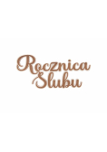 Drewniany napis - Rocznica ślubu 5szt biały