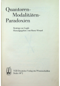 Quantoren - Modalitaten - Paradoxien