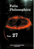 Folia Philosophica, Tom 27
