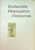Mediaevalia philosophica polonorum XIX