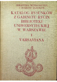 Katalog rysunków z gabinetu rycin biblioteki Uniwersytetu w Warszawie Tom I