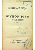 Mikołaja Reja wybór pism wierszem i prozą 1914 r.
