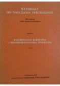 Materiały do nauczania psychologii Tom I