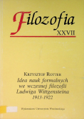 Idea nauk formalnych we wczesnej filozofii Ludwiga Wittgensteina 1913 - 1922