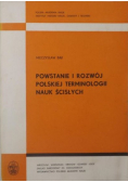 Powstanie i rozwój polskiej terminologii nauk ścisłych
