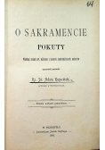 O sakramencie pokuty 1900 r.
