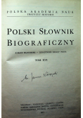 Polski Słownik Biograficzny tom XVI