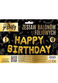 Zestaw złotych liter Happy Birthday