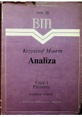 Analiza Część I Elementy wydanie trzecie tom 38
