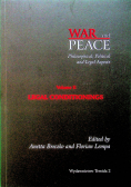 War and peace volume II Legal Conditionings