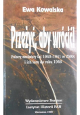 Przeżyć aby wrócić