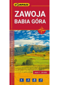 Mapa turystyczna - Zawoja, Babia Góra 1:30 000