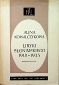 Liryki Słonimskiego 1918 1935