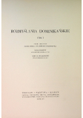 Rozmyślania dominikańskie Tom 1