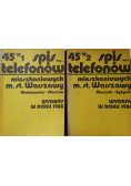 Spis telefonów mieszkaniowych Warszawa Tom 1 i 2