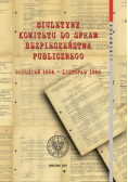Biuletyny Komitetu do spraw bezpieczeństwa publicznego Grudzień 1954 Listopad 1956