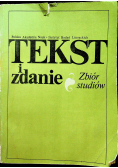 Tekst i zdanie