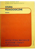 Studia pedagogiczne XXXVII