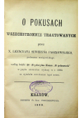 O pokusach Wszechstronnie Traktowanych 1890 r.