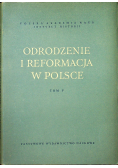 Odrodzenie i reformacja w Polsce Tom V