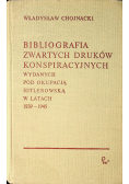 Bibliografia zwartych druków konspiracyjnych