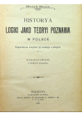 Historya logiki jako teoryi poznania w Polsce, 1911 r.