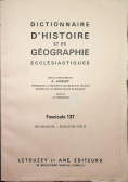 Dictionnaire D Histoire et de Geographie  Ecclesiastiques