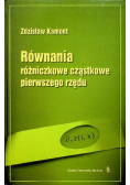 Równania różniczkowe cząstkowe pierwszego rzędu
