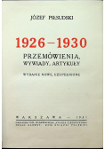 1926  1930 przemówienia wywiady artykuły  1931r