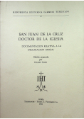 San Juan de la Cruz Doctor de la Iglesia