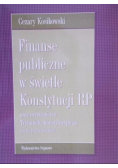 Finanse Publiczne w świetle Konstytucji RP