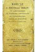Manuale e Pontificali Romano 1923 r.