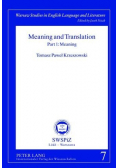 Meaning and Translation Part 1 Meaning