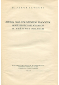 Studia nad położeniem prawnym mniejszości religijnych w państwie polskim 1937 r.