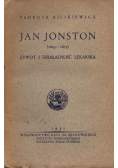 Jan Jonston Żywot i działalność lekarska 1931 r.