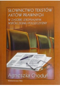 Słownictwo tekstów aktów prawnych