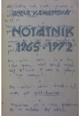 Notatnik 1965-1972