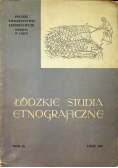 Łódzkie studia etnograficzne Tom IX