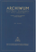 Archiwum historii filozofii i myśli społecznej vol 58
