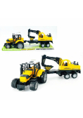 Traktor z koparką