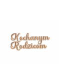 Drewniany napis - Kochanym Rodzicom 5szt biały