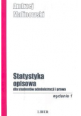 Statystyka opisowa dla studentów administracji i prawa